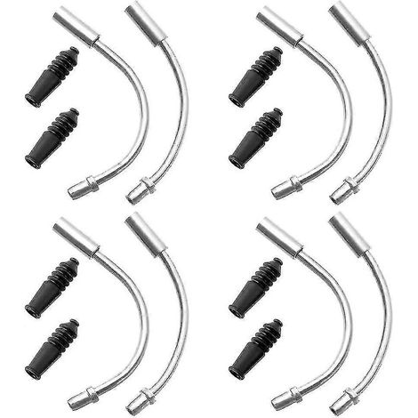 Convient pour 4 jeux de freins de vélo en acier inoxydable et alliage d'aluminium 90 et 110, avec cache-poussière en caoutchouc - 16 pièces - Certifié CE