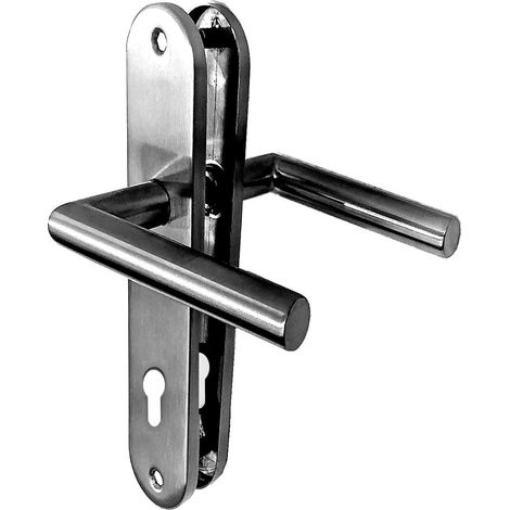 Maniglie per porte su piastre "MAXI TINA" KLOSE besser Acciaio inox 304 / EntrAxe 195 mm  Trou Cylindre