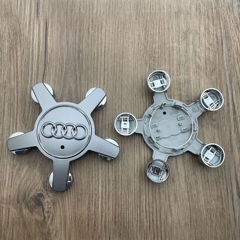 Jeu De 4 Caches-Moyeux 4f0601165 N Roue Emblème, Pour Enjoliveurs De 135 Mm Pour Audi (gris) (1/5)