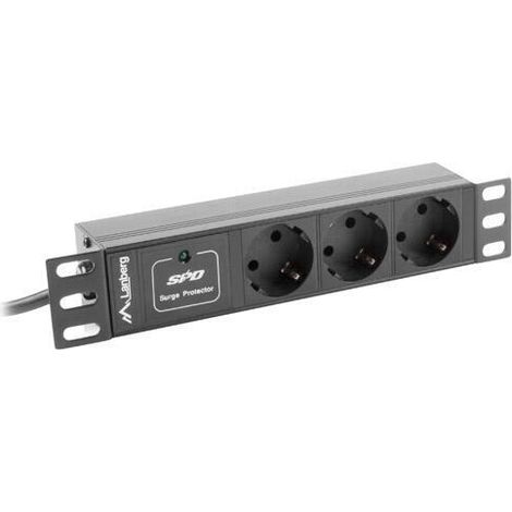 LANBERG PDU-03F-0200-BK UNIDAD DE DISTRIBUCIÓN DE ENERGÍA 3 SALIDA(S) CA 1U NEGRO PDU-03E-0200-IEC-BK (1/4)