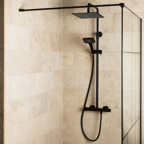 Carrelage mural travertin 1er choix 40,6x20,3x1,2 cm – Beige light – Lot de 0,41 m² pour rénovation intérieure