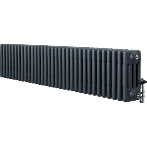 Traditional 4 Column Radiator & Valves - 300 x 1505mm - (1/5)