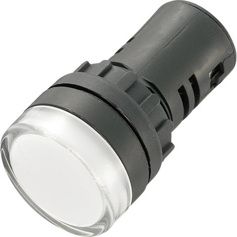 Tru Components – Voyant de signalisation LED blanc 230V AC 20mA – Indice de protection IP20 – Pour installation en intérieur – 1 pièce (1/2)