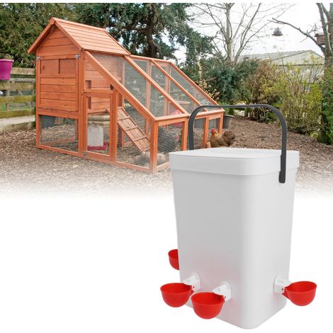 12-Liter-tragbare automatische Geflügeltränke (für Hühner, Enten und Gänse), Geflügelzuchtausrüstung (1/5)