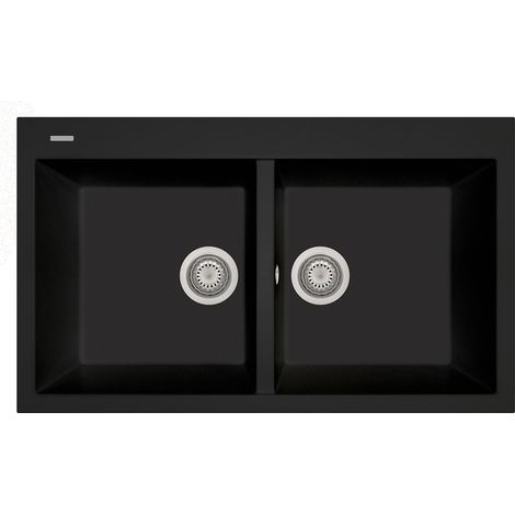 Lavello Plados composito cucina Plados AM8620 due vasche - UG70 Nero Matt