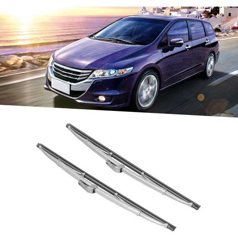 Essuie-glaces avant universels 30,48 cm/12 pouces en acier inoxydable brossé argent pour voiture