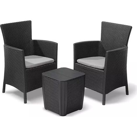 Keter Set 3 Pezzi Salotto Iowa Balcony Graphite (1/10)