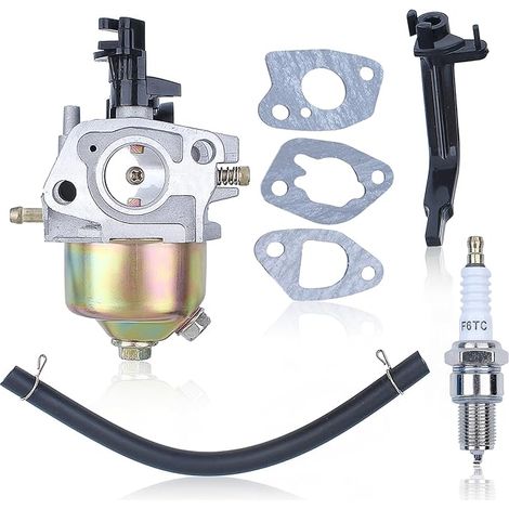 Carburateur Kit avec Tuyau de Carburant,Bougie d'allumage,Joints pour Honda GX160 GX200 GX168 GX140 GX120 5,5 CV 6,5 CV Tondeuse à Gazon Moteur Pièces de Rechange, Remplacement 16100-ZH8-822 (1/5)