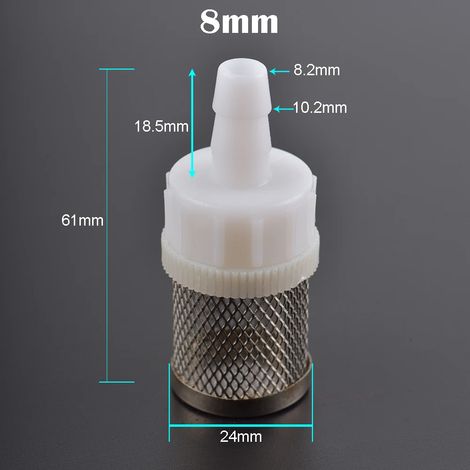 Filtre à tuyau (8 mm - Chine continentale) pour lavage de voiture, arrosage de jardin, aquarium, en acier inoxydable. (1/5)