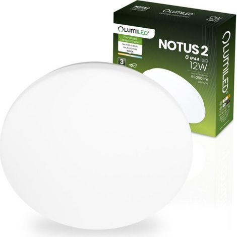 Plafonnier LED - 12 W - 1080 Lm - 4000 K - Diamètre 25 Cm - IP44 - Pour Cuisine Bureau Couloir Dressing - 1 Pièce (1/5)