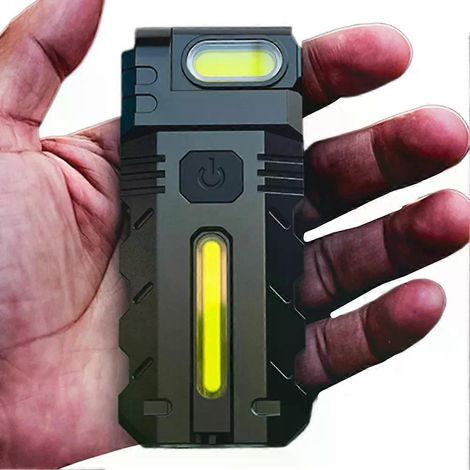 Magnetische LED-Taschenlampe, Kompakt-Taschenlampe, USB-aufladbar, EDC-Taschenlampe, tragbare Arbeitsleuchte für Outdoor-Notfälle - JXLGV (1/4)