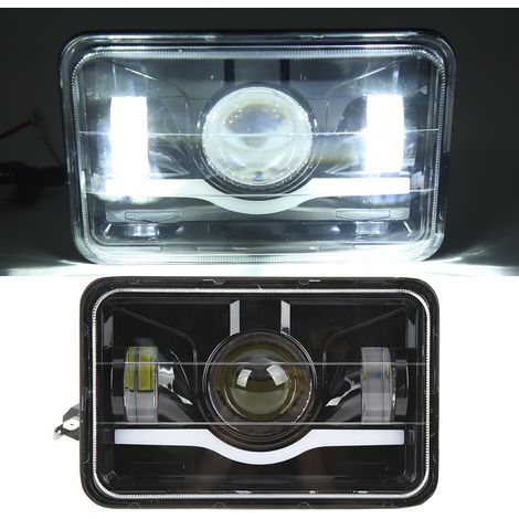 Phare LED Rectangulaire Avant Camion avec Feux de Route/Croisement et DRL pour Cherokee Limited Sport Utility 2015