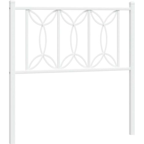 Maison Exclusive - Cabecero de repuesto de metal blanco 75 cm (1/5)