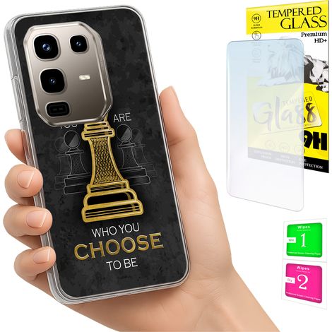 Custodia per Infinix Note 50 Pro 4G, cover posteriore con vetro 9H. (1/5)
