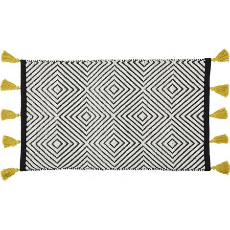 Tapis déco ethnique en coton tissé 50x80cm (1/4)