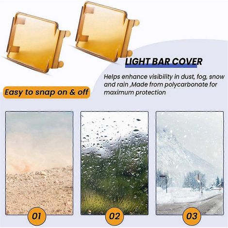 Cache-barres LED ambrés pour voiture, cache-barres LED carrés, cube LED 2722 (1/5)