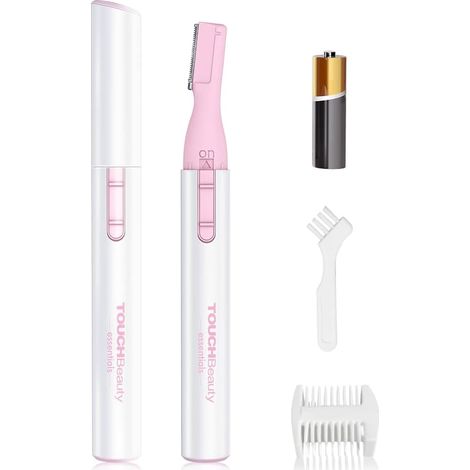 Women's Portable Electric Shaver Trimmer for Eyebrows, Face, Body and Bikini (Pink) (1/5)