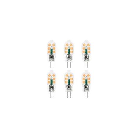 G4 LED-Lampe 12V 2W Warmweiß 3000K, 200lm, entspricht einer G4 10W 20W Halogenlampe, nicht dimmbar, Zweistift-Sockel G4 12V LED AC/DC für Kronleuchter, Tischlampen, 6er-Pack [Energieklasse F] (1/5)