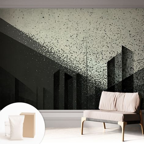 Carta Da Parati Non Tessuto - Decorazione Da Muro - Traspirante - Con Motivo - Per Camera Da Letto Cucina Geometria della città 312x219 cm (1/5)