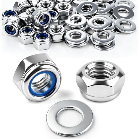 20 Ecrou M12 Frein Ecrous Nylstop DIN 985+20 Rondelle M12 DIN 125 (1/5)