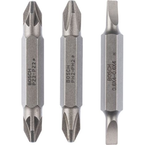 Bosch Doppelklingenbit-Set 3-teilig S0,6x4,0 S0,6x4,0 PH2 PH2 PZ2 PZ2 45 mm (1/5)