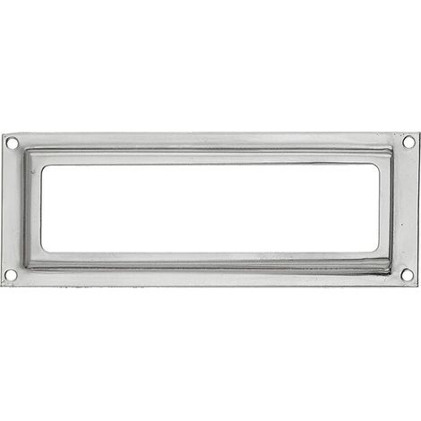 Porte-étiquettes en acier nickelé - 100 x 39 mm - insert de 87 x 29 mm - KNIES MANUFAKUR GMBH