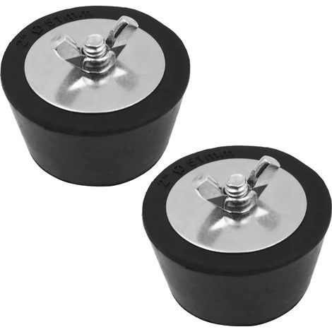 Lot de 2 Bouchons d'hivernage pour Piscine, Bouchon de Gel d'expansion en Caoutchouc 51 mm/2 Pouces Bouchon de Piscine en Caoutchouc pour l'entretien des raccords de tuyauterie de Spa (1/5)