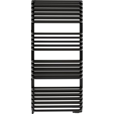 Termoarredo da bagno Luxrad Stark 112x53 nero opaco ZBD 913W