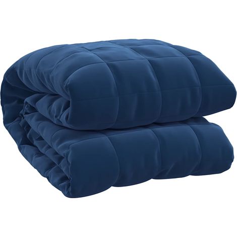 vidaXL Gewichtsdecke Blau 155x220 cm 7 kg Stoff