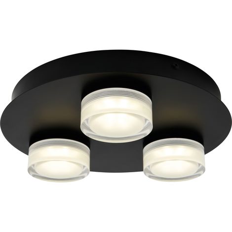 Litecraft Bolton Spotlight Plate Bathroom IP44 Rated 5 Watt 3 Light - Matte Black (1/5)