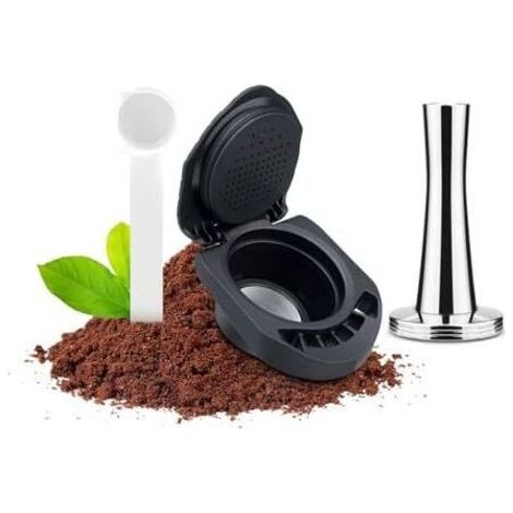 Pair Adaptateur réutilisable pour Dolce Gusto Genio S/Piccolo XS, adaptateur pour dosettes de café compatible avec Dolce Gusto, plus besoin de capsules de café (capsules + tasseur) (1/5)
