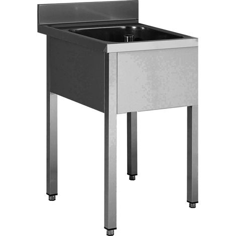 Plonge Inox avec 1 Bac de 600X500X300 MM - L2G - SPL77-1B (1/2)