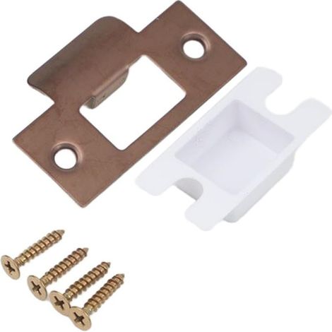Heavy-duty garage door hinge repair plate with screws (gold) (1/5)