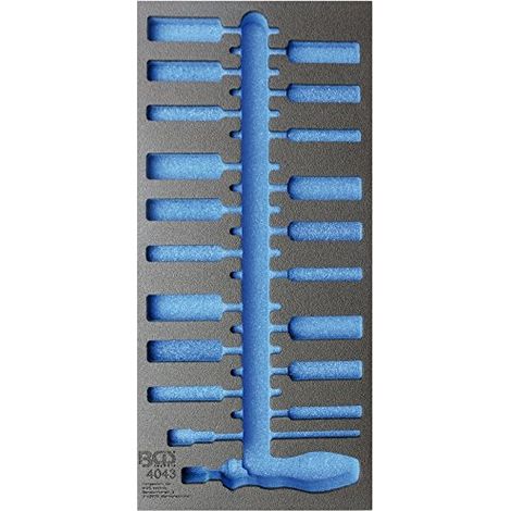 Insert servante atelier BGS Technic noir 20 pièces mousse robuste