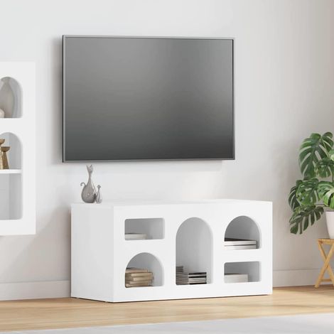 TV-Schränk Hochglanz Weiß 80 x 35 x 40 cm Holzwerkstoff