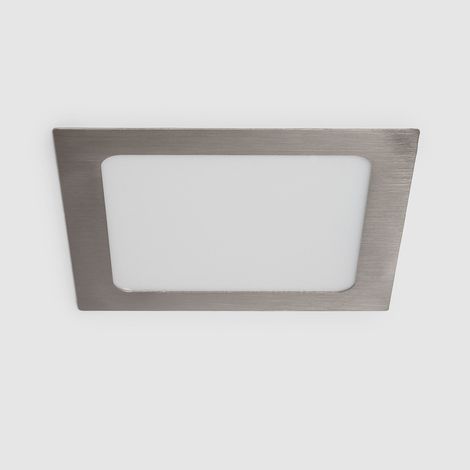 Dalle LED 12W Carrée Extra-Plate Coupe 152x152mm Argentée 5000K Blanc froid (1/5)
