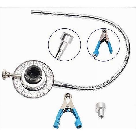 TrAdE Shop Traesio - Strumento Di Misurazione Angolare Clip 1/2 Calibro Con Tubo Flessibile Magnetico - (1/5)