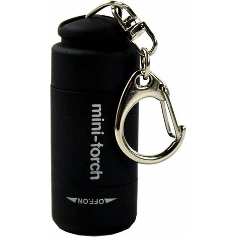 Portable étanche mini USB rechargeable ultra lumineux LED lampe de poche torche lampe de poche porte-clés porte-clés étanche lumière d'urgence (1/5)