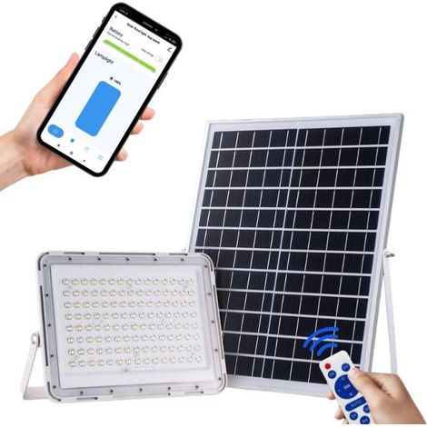 Projecteur Solaire LED 20W IP65 (Panneau Solaire + Télécommande Inclus) - Blanc Froid / Wifi - SILUMEN (1/5)