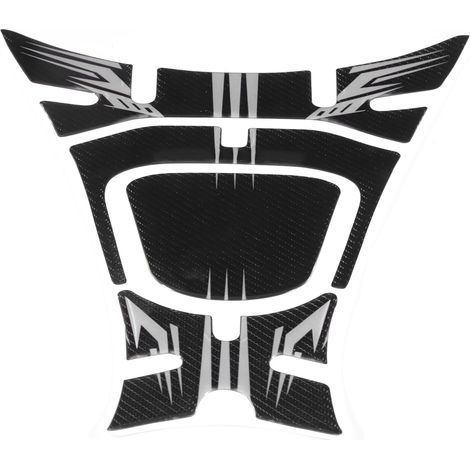 Autocollants pour réservoir d'essence Honda PCX125/150, motif imitation fibre de carbone, lot de 4, gris (1/5)