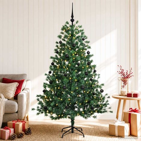 vidaXL Árbol de Navidad artificial con bolas 150 cm 150 LED (1/5)