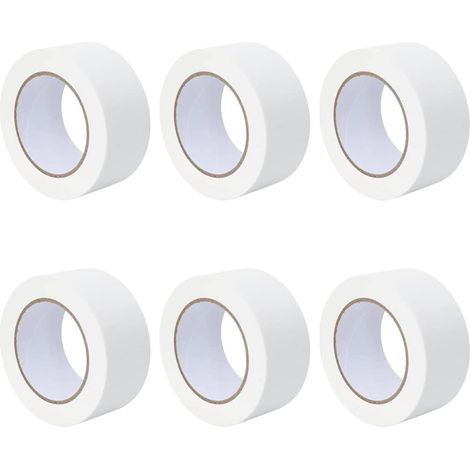 Rubans de masquage pour peintre 6 pcs Blanc 50 mm x 50 m Papier CFW106437 (1/5)