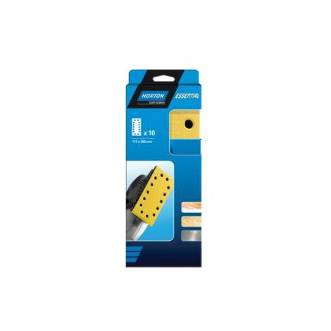 Papier de verre - perforation parallèle 10 trous, 115x230 mm, grain 80 - NORTON - 77696089218
