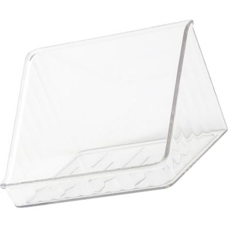 Étagère suspendue murale salle de bain en acrylique transparente inclinée auto-adhésive rangement spacieux gain de place (1/4)
