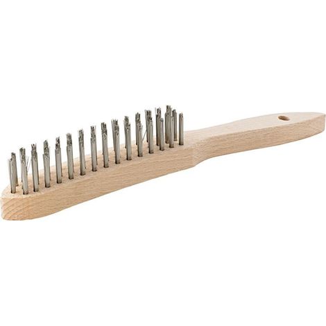 Brosse métallique V2A-Fil 3 rangé. FORTIS (1/2)