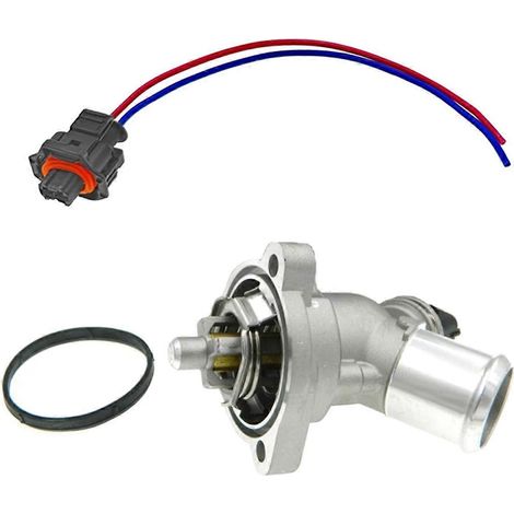 Boîtier de thermostat de refroidissement moteur + faisceau de câblage pour Spark EV M300 1.2L 2013-2015 25199831 (1/5)