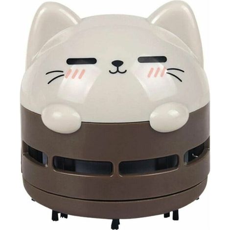 Mini aspirateur de bureau, mini aspirateur à miettes, sans fil, rechargeable par USB, silencieux et économe en énergie. (1/4)