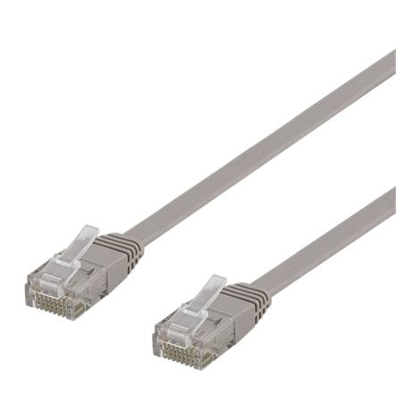 Cavo di rete Deltaco Flat Cat6 2m grigio