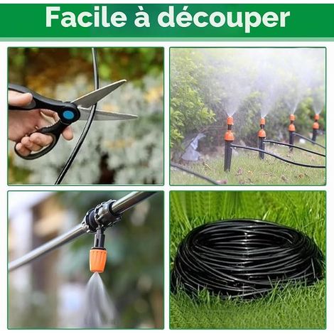 10 m Irrigation Drip Irrigation Hose 8/11 mm Garden Hose PVC Hose Irrigation Irrigation Systems for Home Garden Lawn Landscape Patio Plants Flowers (1/4)