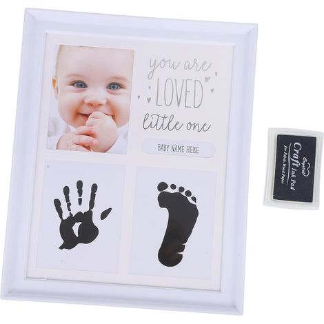 Cadre photo bébé BESPORTBLE avec toise mains et pieds (1/5)